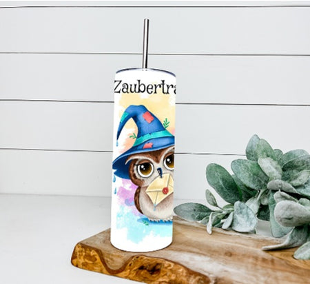 Trinkbecher mit Deckel & Strohhalm Eule Zaubertrank to go Becher - CreativMade 