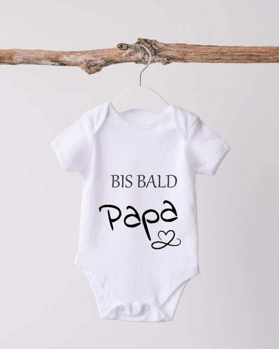 Baby Body mit Name bis bald Papa - CreativMade 