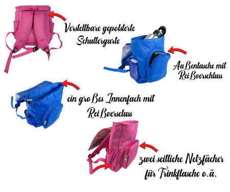 Kinder Rucksack mit Name Reh Waldtiere Kindergartentasche - CreativMade 