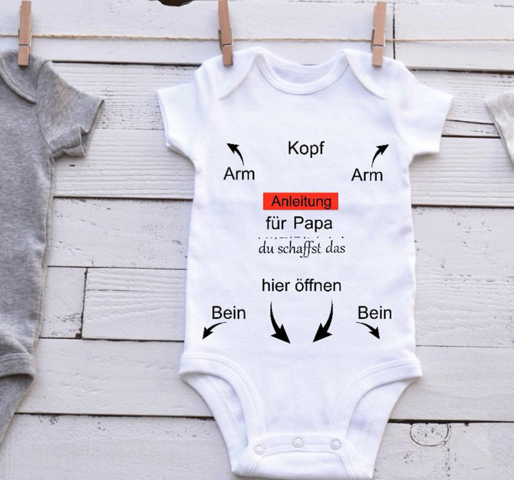 Personalisierter Baby Body Anleitung für Papa - CreativMade 