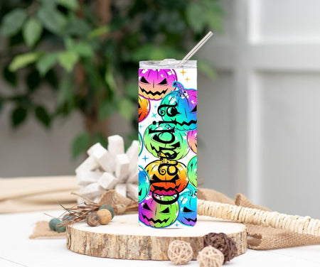 Personalisierter Trinkbecher mit Name & Strohhalm Halloween to go Becher - CreativMade 