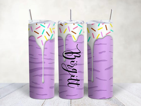 Personalisierter Trinkbecher mit Name & Strohhalm Eis to go Becher - CreativMade 