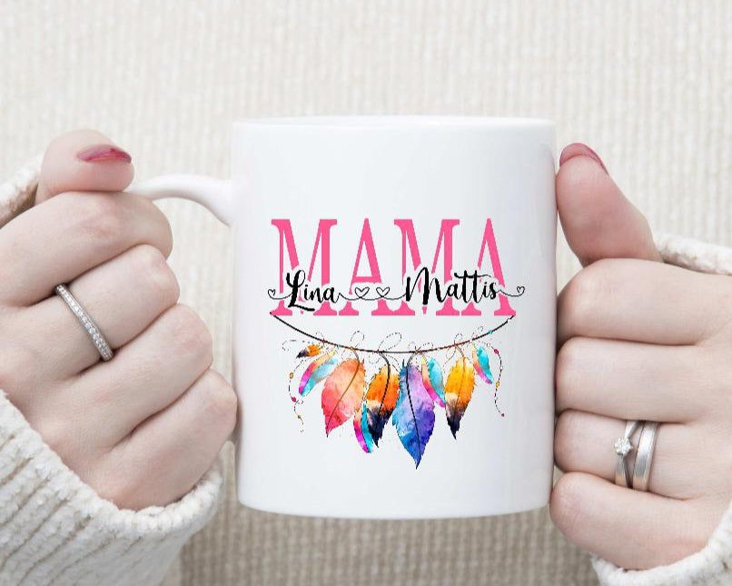 Tasse mit Name Mama Kinder personalisiert - CreativMade 