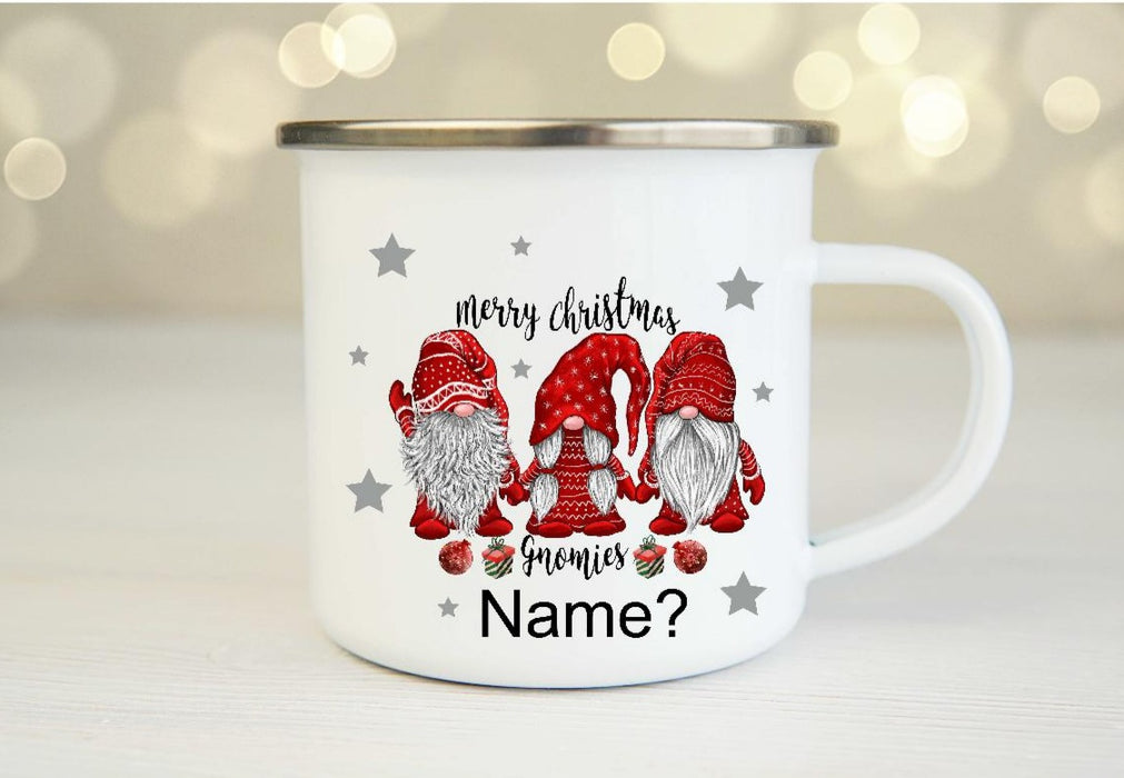 Tasse mit Name Merry Christmas Emaille oder Keramik - CreativMade 
