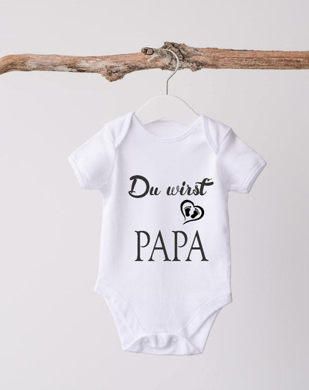 Baby Body mit Name Du wirst Papa - CreativMade 