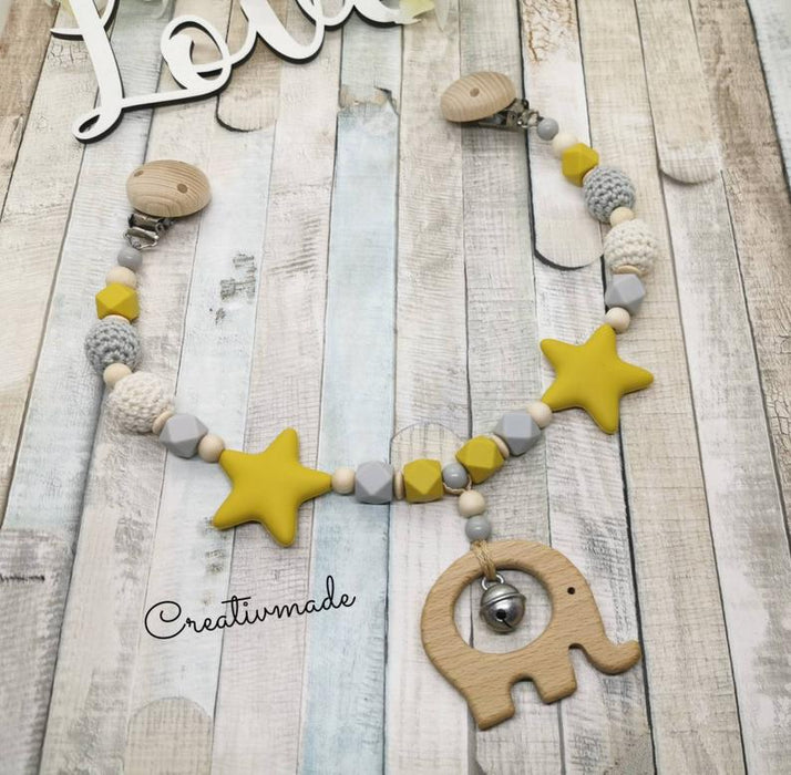 Kinderwagenkette ohne Name Junge & Mädchen Farbwahl - CreativMade 