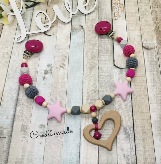 Kinderwagenkette ohne Name Junge & Mädchen Farbwahl - CreativMade 