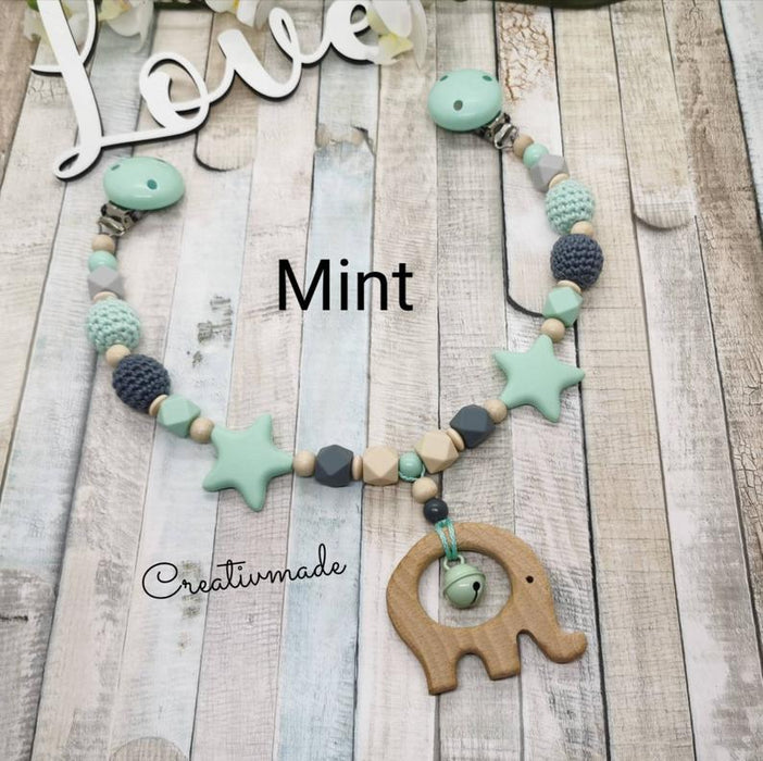 Kinderwagenkette ohne Name Junge & Mädchen Farbwahl - CreativMade 