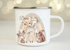 Tasse mit Name Fuchs Reh Eichhörnchen Emaillie oder Keramik - CreativMade 