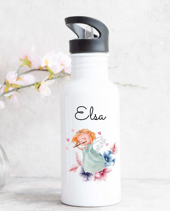Trinkflasche mit Name Mädchen Engel - CreativMade 