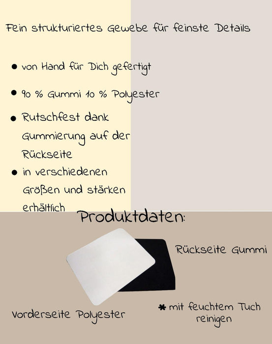 Mauspad mit Namen Waschbär Mousepad - CreativMade 