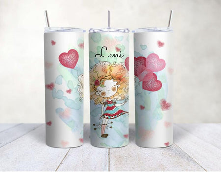 Personalisierter Trinkbecher mit Name & Strohhalm Kinder to go Becher - CreativMade 