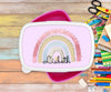 Brotdose mit Name Kinder Regenbogen Mädchen - CreativMade 