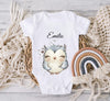 Baby Body mit Name Eule - CreativMade 