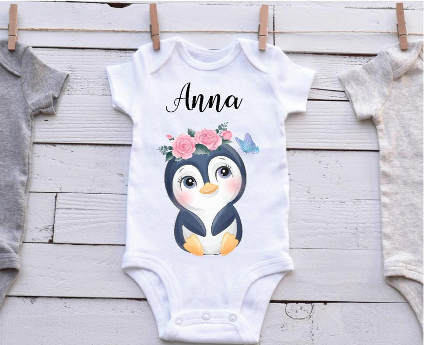 Personalisierter Baby Body Pinguin - CreativMade 