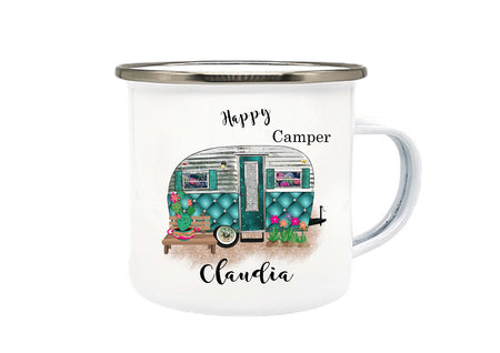 personalisierte Tasse mit Namen Camping - CreativMade 