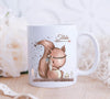 Tasse mit Name Eichhörnchen Emaillie oder Keramik - CreativMade 