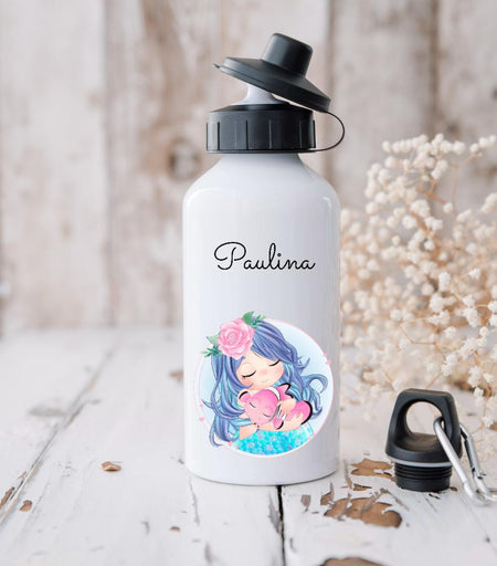 Kinder Trinkflasche mit Name Meerjungfrau Mädchen - CreativMade 