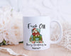 Tasse mit Name fuck off Merry Christmas to Emaille oder Keramik - CreativMade 
