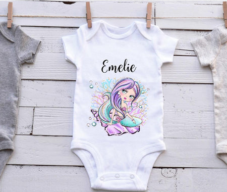 Baby Body mit Name Meerjungfrau - CreativMade 